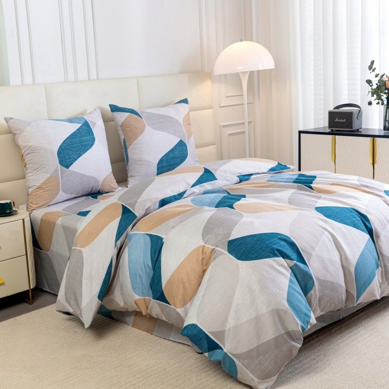 POŚCIEL 160x200 BAWEŁNA KOMPLET POŚCIELI BAWEŁNIANEJ + 2 POSZEWKI A-3042