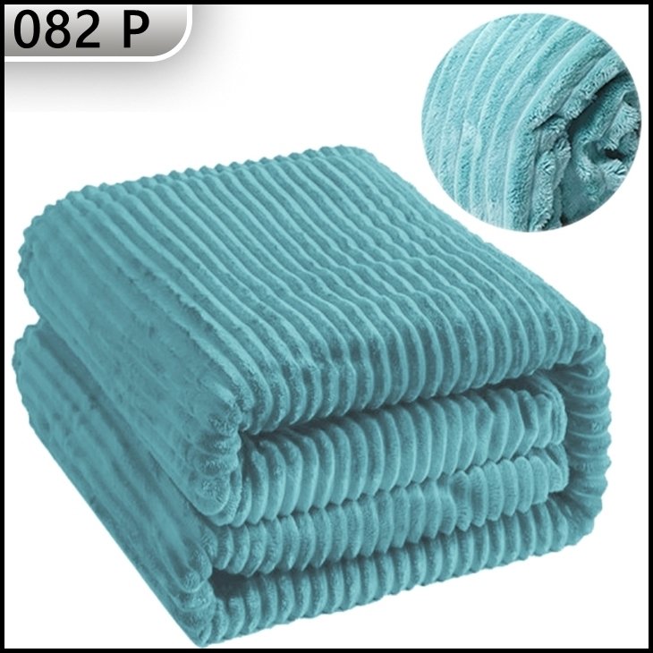 KOC Z MIKROFIBRY 200x220 NARZUTA PRĄŻKOWANY