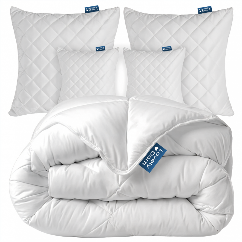 ZESTAW: KOŁDRA 200x220 MIKROFIBRA CAŁOROCZNA KOMA MEDIC LINE + 2 PODUSZKI 70x80 + 2 JAŚKI 40x40