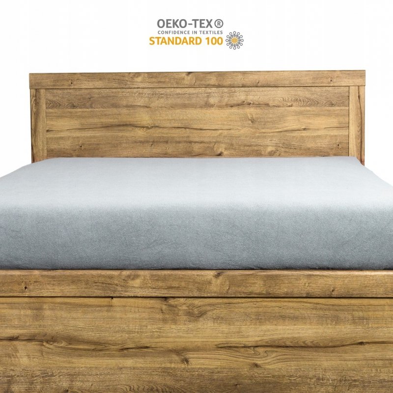 Prześcieradło Frotte z Gumką 220X240 Gruba Bawełna 200g Bok 30 cm popielaty