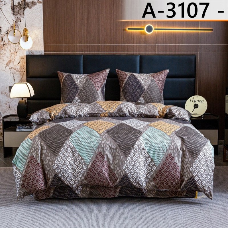 POŚCIEL 160x200 BAWEŁNA KOMPLET POŚCIELI BAWEŁNIANEJ + 2 POSZEWKI A-3107