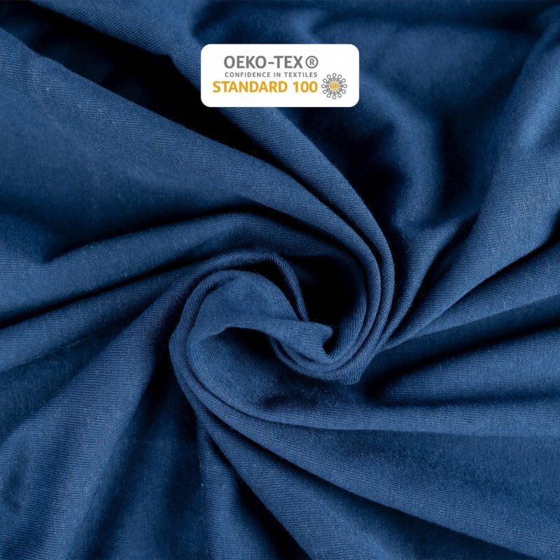 Prześcieradło 200x200 z Gumką GRUBA Bawełna Premium Bok 30 cm Granatowy