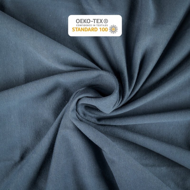 Prześcieradło Jersey z Gumką 90x200 Gruba Bawełna Bok 30 cm popiel ciemny