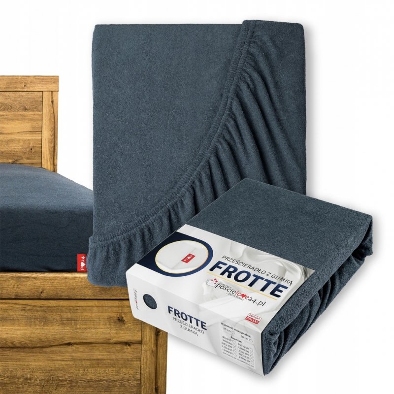 Prześcieradło FROTTE z Gumką 80x200 Bawełna Czesana Bok 30 cm Różne Kolory (WYBIERZ)