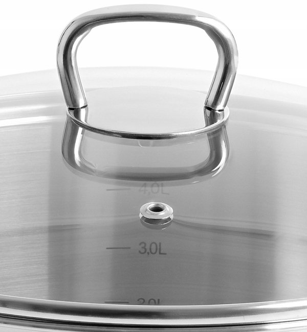 Zestaw garnków stal nierdzewna, Trójwarstwowe dno 8 elementów Gerlach Brava