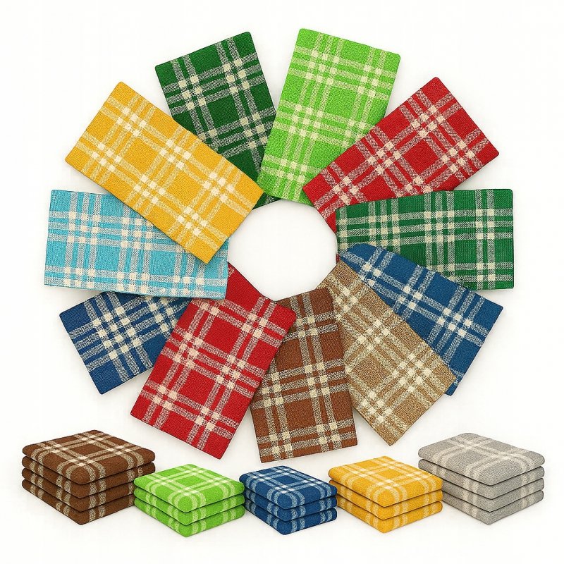 ŚCIERKI KUCHENNE 12 SZT XL BAWEŁNA 100% KOMPLET RĘCZNIKI ŚCIERKA MULTIKOLOR