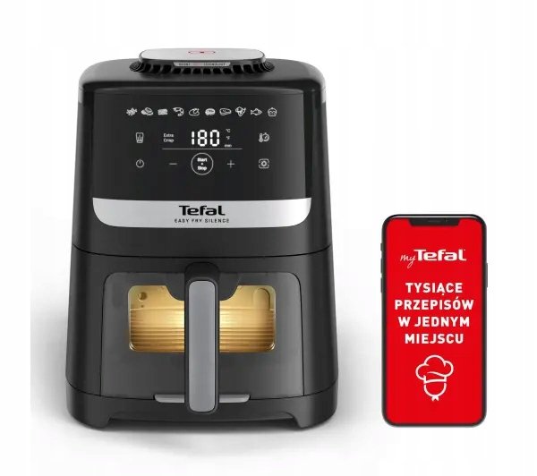 Frytkownica beztłuszczowa Tefal Easy Fry Silence Vision XL EY5568 1670W 5l
