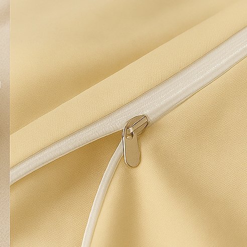 Pościel 160x200 Mikrofibra +2 Poszewki Komplet na Zamek – ecru