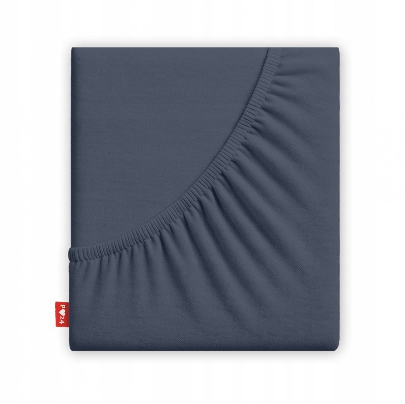 Prześcieradło 200x220 z Gumką GRUBA Bawełna Premium Bok 30 cm Popiel ciemny