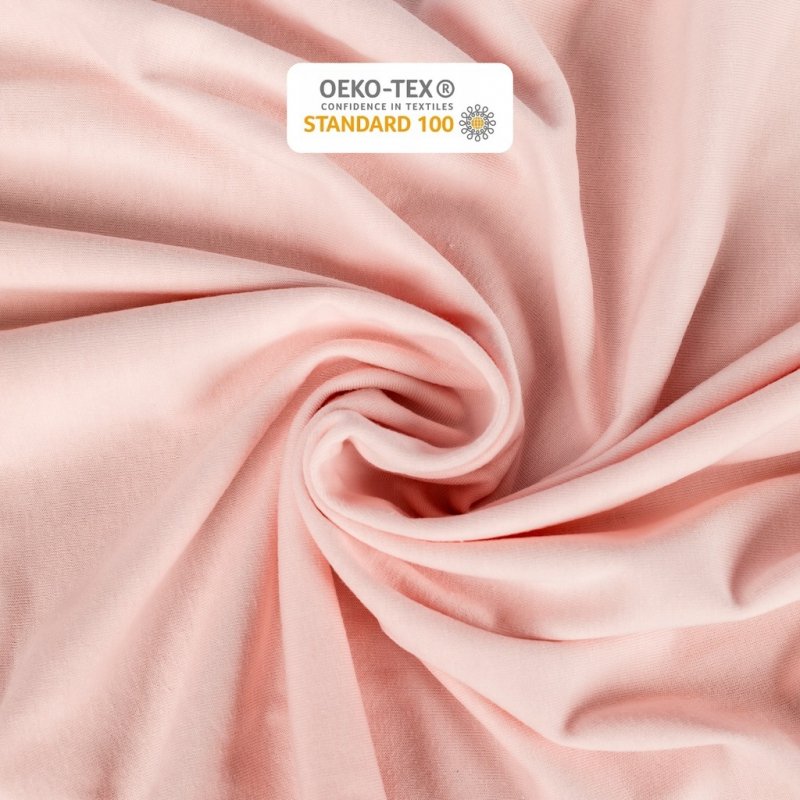 Prześcieradło Jersey z Gumką 80x200 Gruba Bawełna Bok 30 cm pudrowy róż
