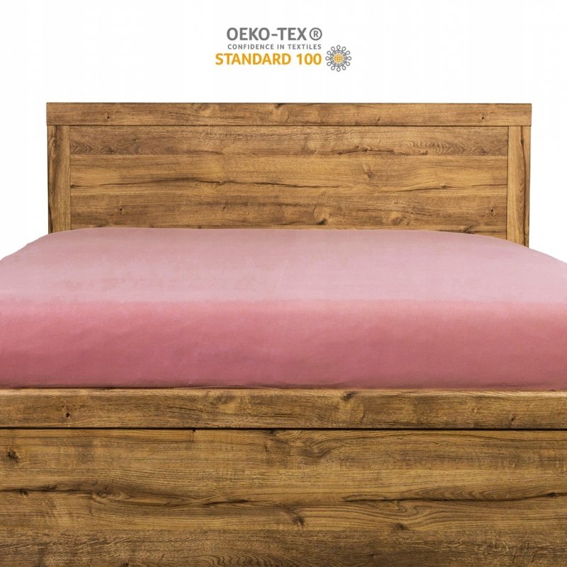 Prześcieradło Jersey z Gumką 160x200 Gruba Bawełna Bok 30 cm paryski róż