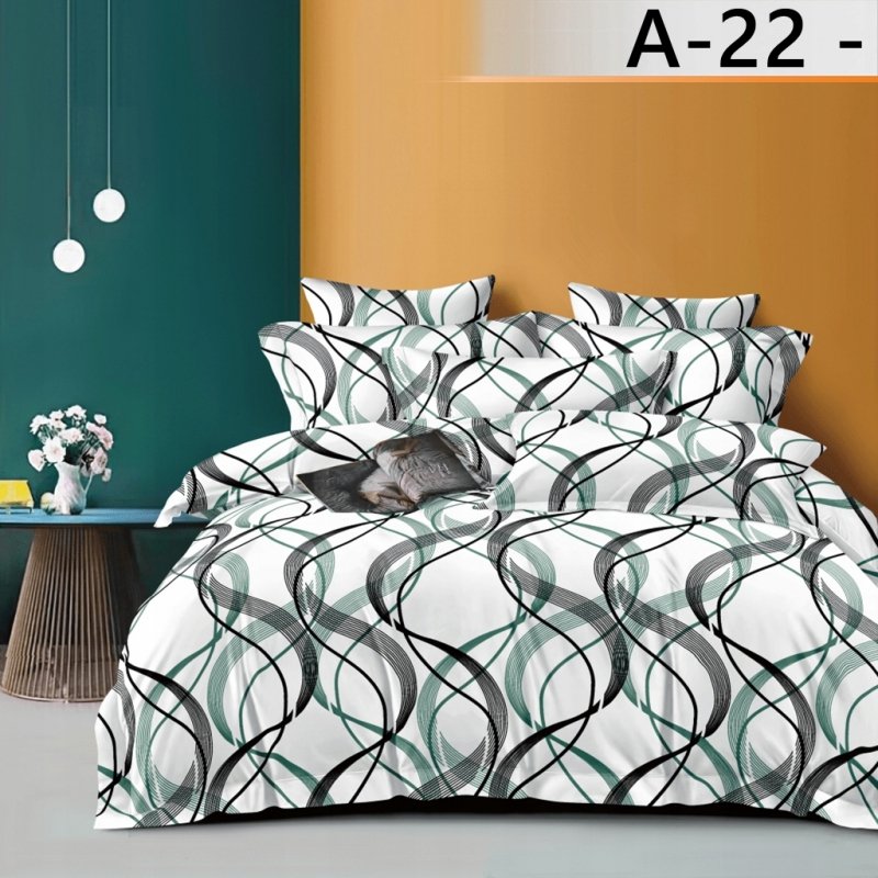 POŚCIEL 200x220 BAWEŁNA KOMPLET POŚCIELI BAWEŁNIANEJ + 2 POSZEWKI WZÓR A-22