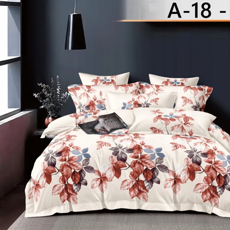 POŚCIEL 200x220 BAWEŁNA KOMPLET POŚCIELI + 2 POSZEWKI + PRZEŚCIERADŁO A-18
