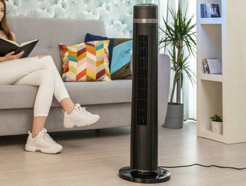 Wentylator kolumnowy Götze & Jensen FN750 czarny 45 W 4 poziomy mocy