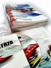 katalog A5, druk pełnokolorowy obustronny 4+4, na papierze kredowym, kreda 130 g, 36 str., 30 sztuk