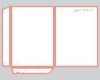Szablon teczki Eko na papierach ozdobnych Materica Kraft / Kraftliner 338 x 479 mm, dwubigowy. Plik pdf do pobrania.