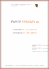 papier firmowy A4 / druk pełnokolorowy jednostronny 4+0, na papierze offset / preprint 90 g - 500 sztuk 