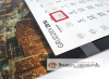 Kalendarz jednodzielny Eko Sky, płaski, druk jednostronny kolorowy (4+0), Folia błysk jednostronnie, Podkład - Karton 300 g, okienko czerwone - 30 sztuk