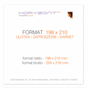 ulotka 198 x 210 mm, druk pełnokolorowy obustronny 4+4, na papierze kredowym, 130 g, tryb ekspres 5000 sztuk