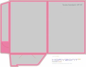 Szablon teczki Standrad+ VIP HIT 376 x 484 mm, dwubigowy. Plik pdf do pobrania.