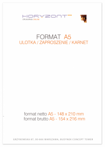 Katalog A5, 210 x 148 mm, całość druk pełnokolorowy z lakierem dyspersyjnym, Ilość stron: 36, Okładka - papier kredowy 250 g + folia jednostronna, środek - papier kredowy 130 g, Szycie zeszytowe - 250 sztuk