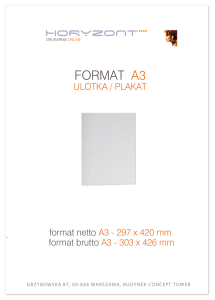 plakat A3, druk pełnokolorowy jednostronny 4+0, na papierze kredowym mat, 350 g - 10 sztuk