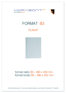 Szablon formatu B3 - netto / brutto. 480 x 336 mm. Plik pdf do pobrania.