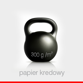 papier kredowy 300 g, druk 4+4