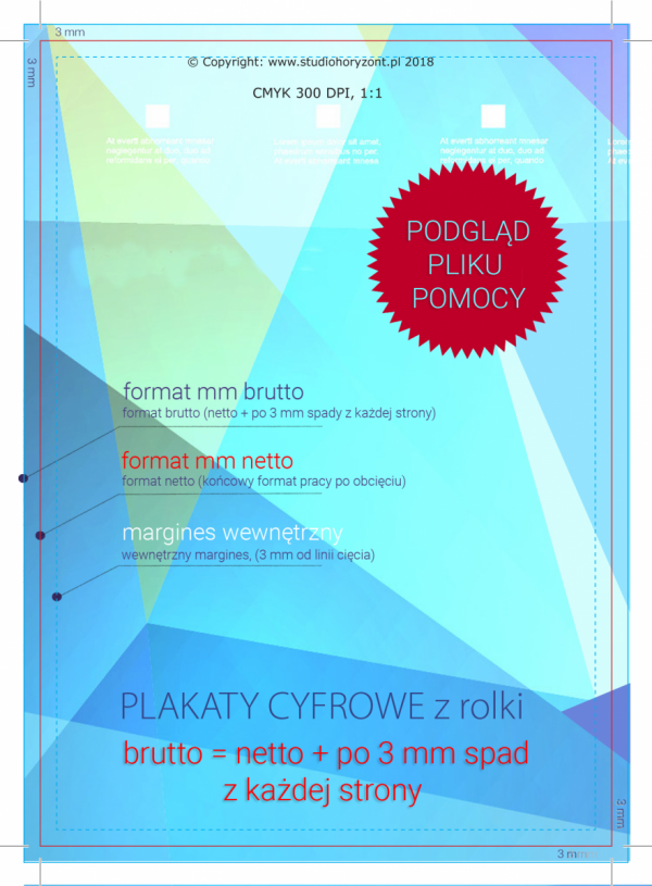 plakat XXL, 1400 x 1000 mm, druk pełnokolorowy jednostronny 4+0, na papierze satyna 200 g - 1 sztuk 