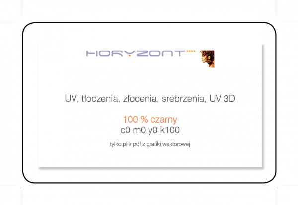 biznes karta 85 x 54 mm, druk pełnokolorowy obustronny 4+4, na papierze kredowym, kreda 350g / folia błysk dwustronna - 1000 sztuk