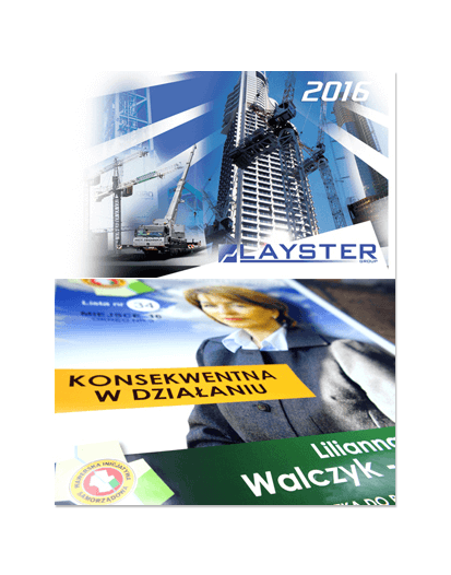 ulotka 3xA4 składana do A4, druk pełnokolorowy obustronny 4+4, na papierze kredowym, 170 g, 10 sztuk