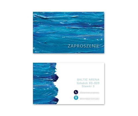 	zaproszenie DL - 99 x 210 mm, druk dwustronny, papier ozdobny Rives 250 g / Modigliani 260 g - 250 sztuk