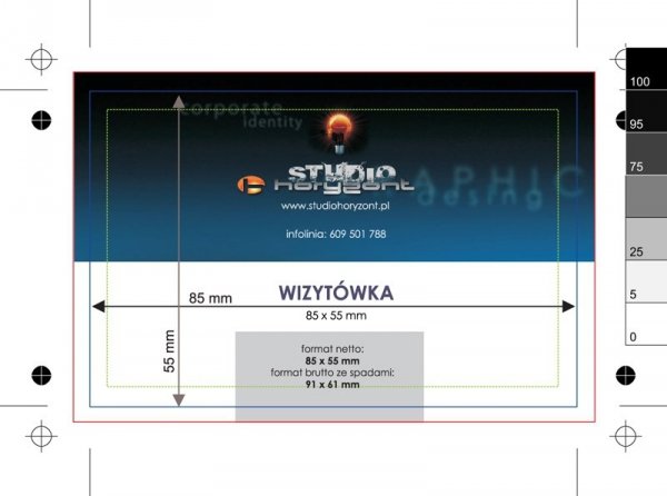 wizytówki foliowane błysk, druk dwustronny, ekspres 1 dzień, papier kredowy 350 g mat, 250 sztuk
