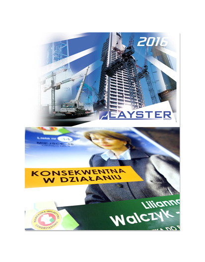 ulotka A4, druk pełnokolorowy obustronny 4+4, na papierze kredowym, 170 g, 1000 sztuk
