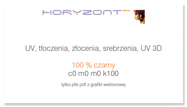 wizytówki na papierze ozdobnym Rives Tradition / Dot, druk dwustronny pełnokolorowy 4+4, 500 sztuk