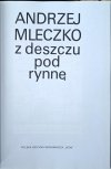 Andrzej Mleczko • Rysunki + Z deszczu pod rynnę | komplet - strona tytułowa