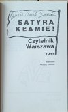 Ryszard Marek Groński • Satyra kłamie! - strona tytułowa