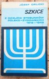 Józef Orlicki Szkice z dziejów stosunków polsko-żydowskich 1918-1949 - okładka
