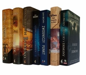 Dan Brown x7 • Cykl Robert Langdon | komplet 5 tomów] + Zwodniczy punkt + Cyfrowa twierdza 