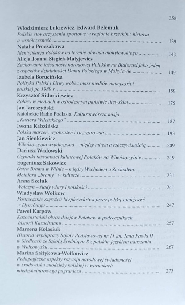 red. Adam Bobryk • Życie społeczne Polaków na Wschodzie. Wybrane zagadnienia - spis treści