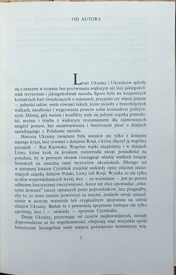 Władysław A. Serczyk • Historia Ukrainy - od autora