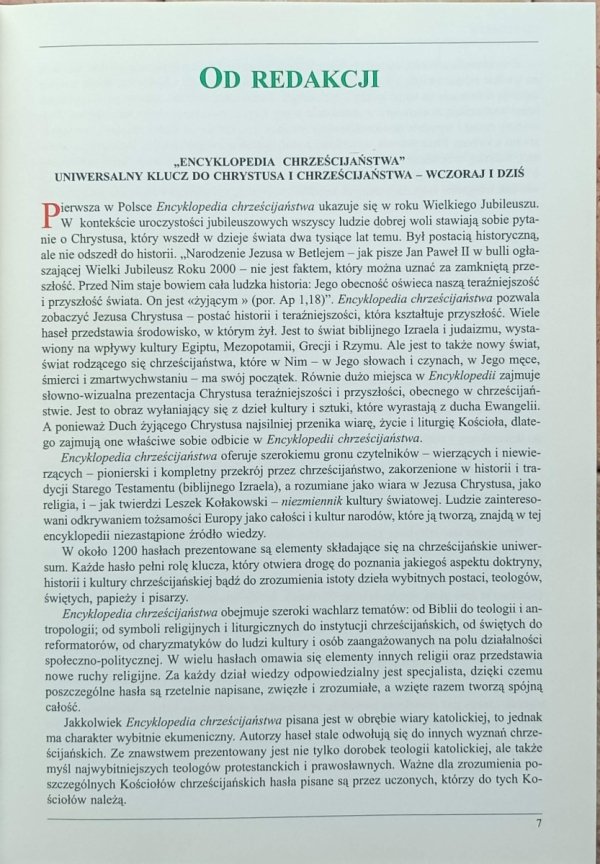 Henryk Witczyk • Encyklopedia chrześcijaństwa -  od redakcji