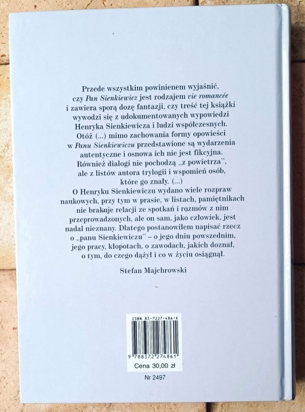 Stefan Majchrowski • Pan Sienkiewicz - okładka