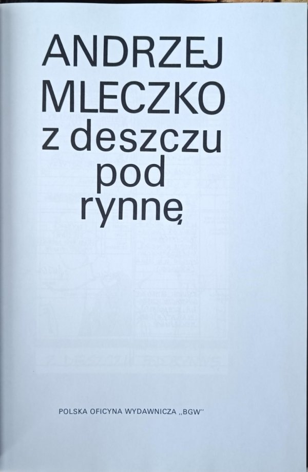 Andrzej Mleczko • Rysunki + Z deszczu pod rynnę | komplet - strona tytułowa