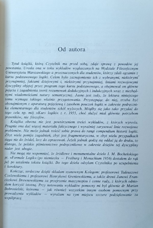 Tadeusz Kotarbiński  Wykłady z dziejów logiki