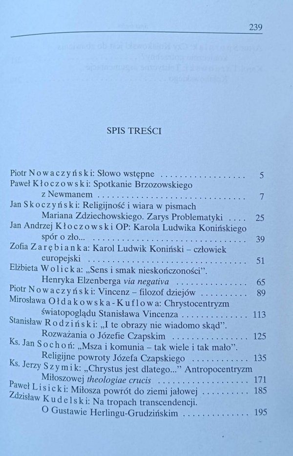 Od Brzozowskiego do Kołakowskiego. Polscy pisarze XX wieku wobec religii