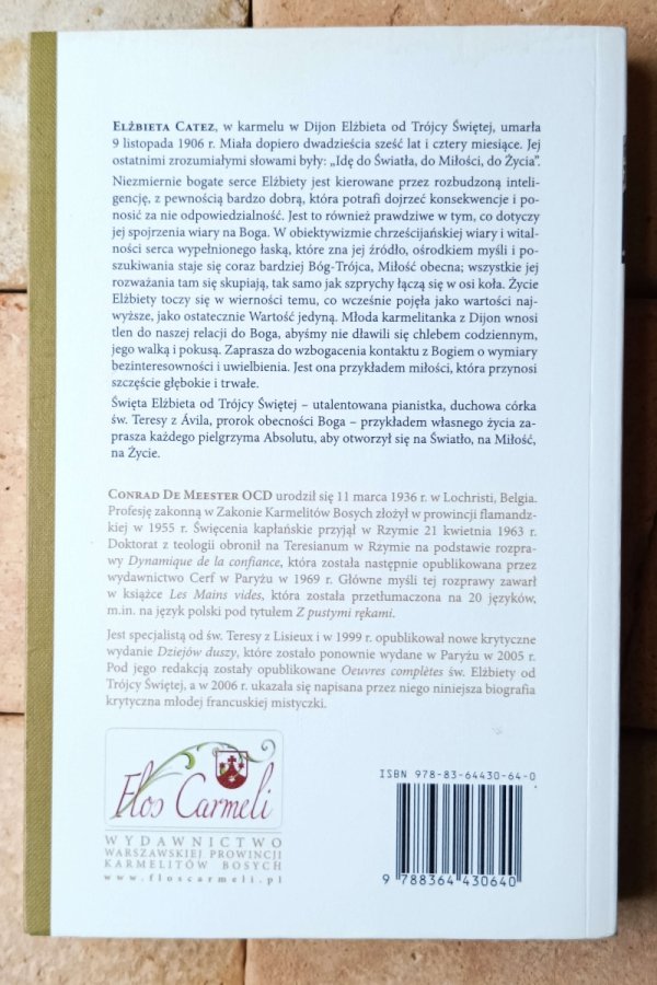 Conrad De Meester • Elżbieta od Trojcy Świętej. Biografia - okładka