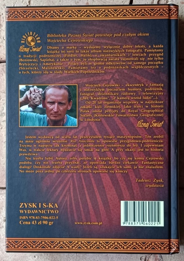 Wojciech Cejrowski Rio Anaconda - okładka