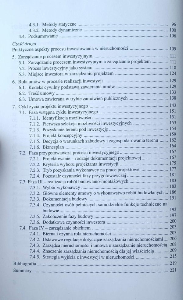 Marek Bryx  Inwestycje w nieruchomości - spis treści