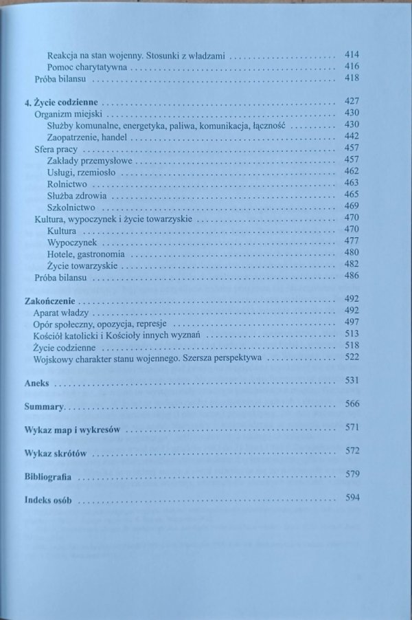 Tadeusz Ruzikowski • Stan wojenny w Warszawie i województwie stołecznym 1981–1983 - spis treści